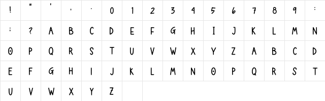 Shadeogrey Regular  glyph index