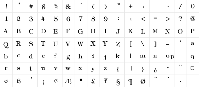 Fatima Lite Regular Regular  glyph index