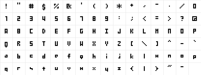 SHAKAGRAPHICS 04  glyph index