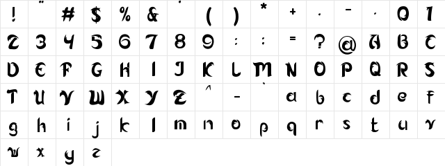 Alamak! Regular  glyph index