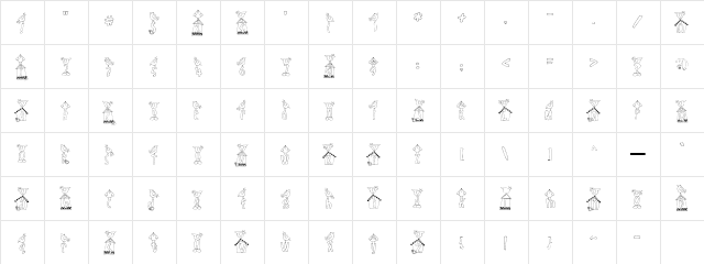 LDJ Bird Word Regular  glyph index