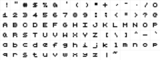 Lilliput Steps Regular  glyph index