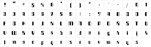 PT HAL Normal  glyph index