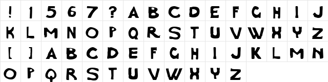 Charcoal first Normal  glyph index