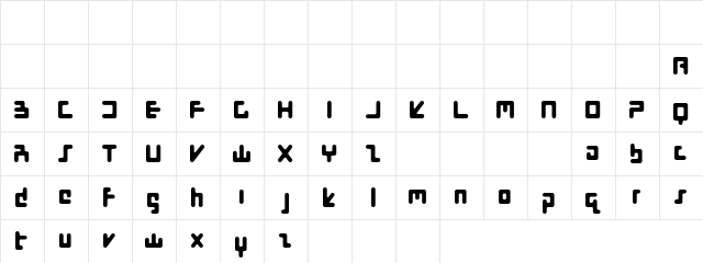 Flotsam Stiff Upper Regular  glyph index