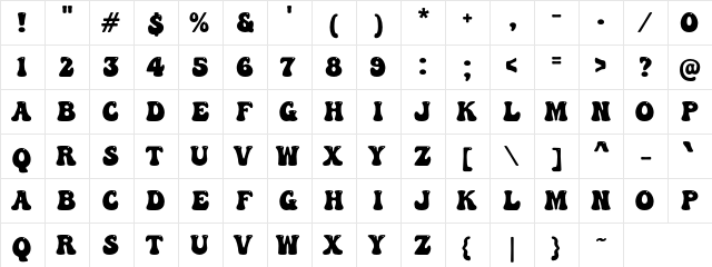 a Abstract Groovy Regular  glyph index