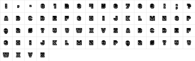 Enemy 3D Filled Regular  glyph index