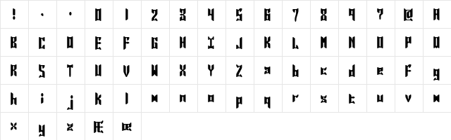 Jasper Solid (BRK) Regular  glyph index