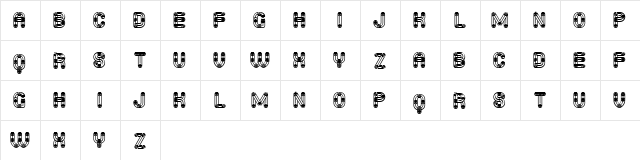 Furious Ride Linear Regular  glyph index