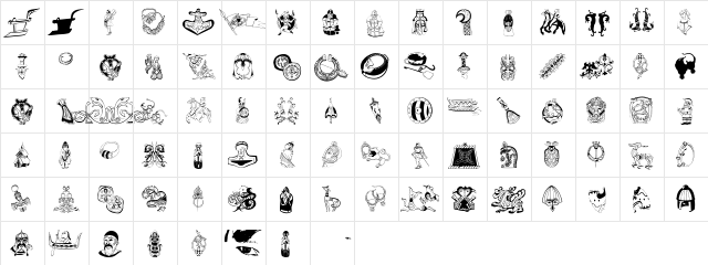 VikingDesigns Regular  glyph index