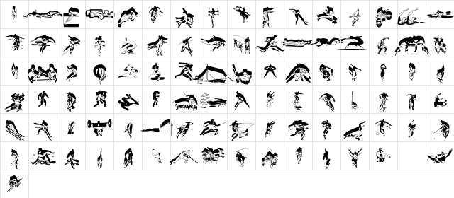 DF Energetics Regular  glyph index