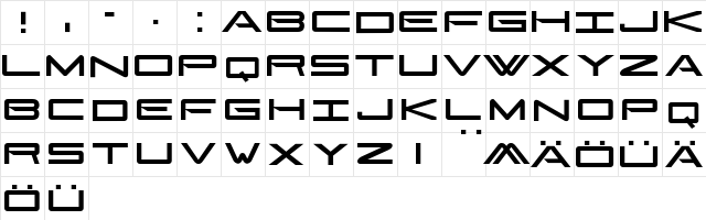 GonzalesSans Regular  glyph index