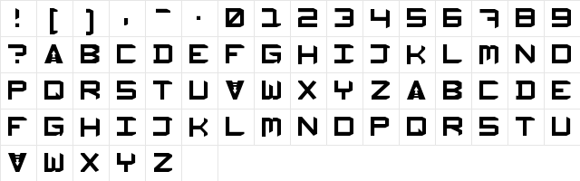 Delta Heavy Regular  glyph index