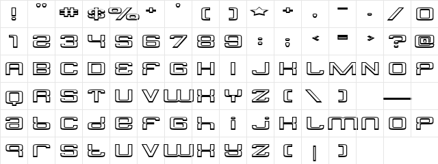 Yadou Regular  glyph index