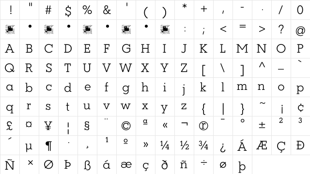 Coltan Gea Light Regular  glyph index
