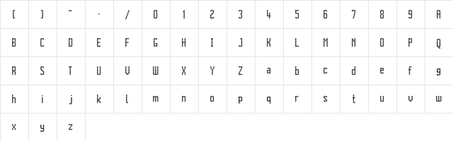 Citaro Voor (dubbele hoogte, midden/dubbel) Regular  glyph index