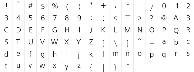 Noah Regular  glyph index