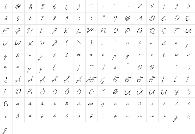 Almairah 01 Regular  glyph index