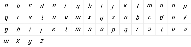 Caspian Sea Med Italic  glyph index