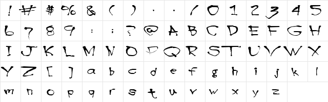 Blottooo Regular  glyph index
