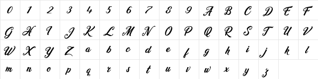 Heidy Indigo Heidy Indigo  glyph index