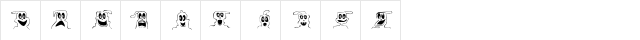 FE 10 Lil Ghosts Regular  glyph index