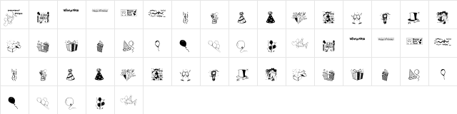 LCR Party Dings Regular  glyph index