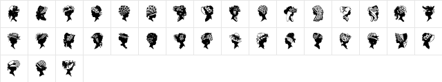 GE Profile Silhouettes Regular  glyph index