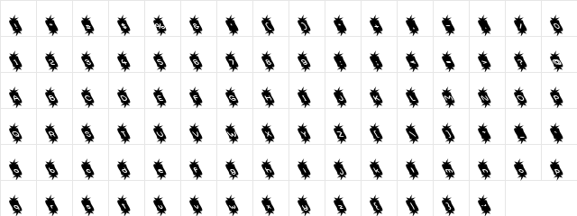 Prithvi Regular  glyph index