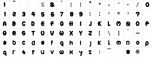 Lard Plane  glyph index