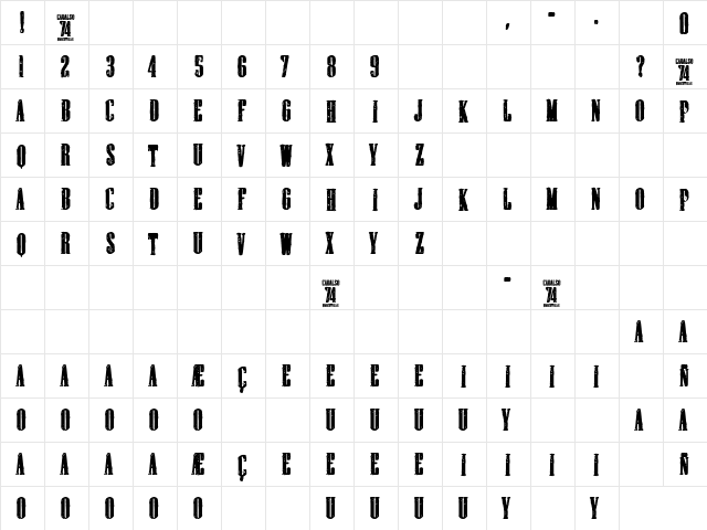 cadalso 74 Regular  glyph index