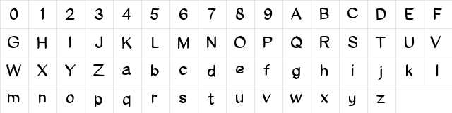 Jackladder Demo Regular  glyph index