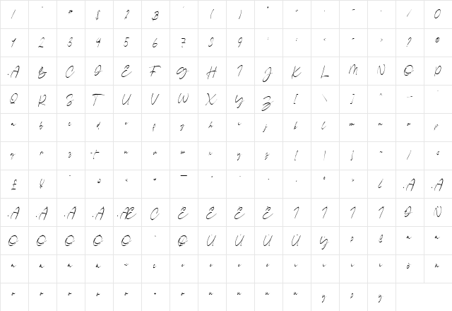 Crimson Foam Regular  glyph index