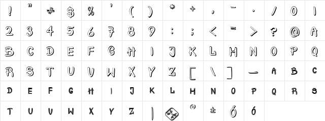 Crash  Test Shadow Regular  glyph index