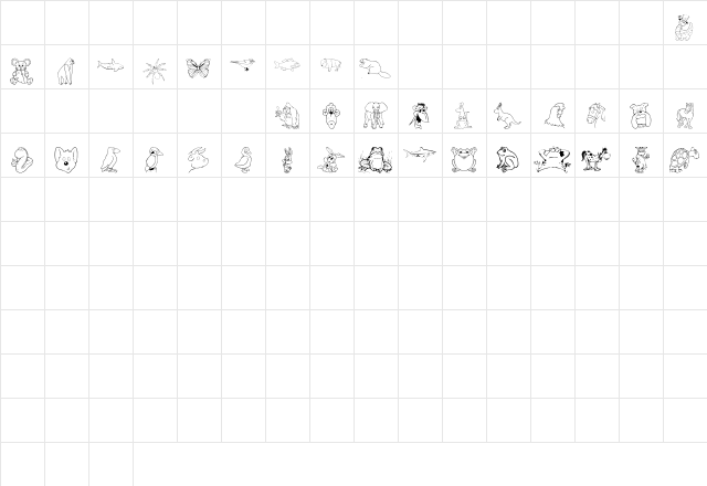 Taxonomic Regular  glyph index