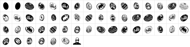 EierEggsOvo Regular  glyph index