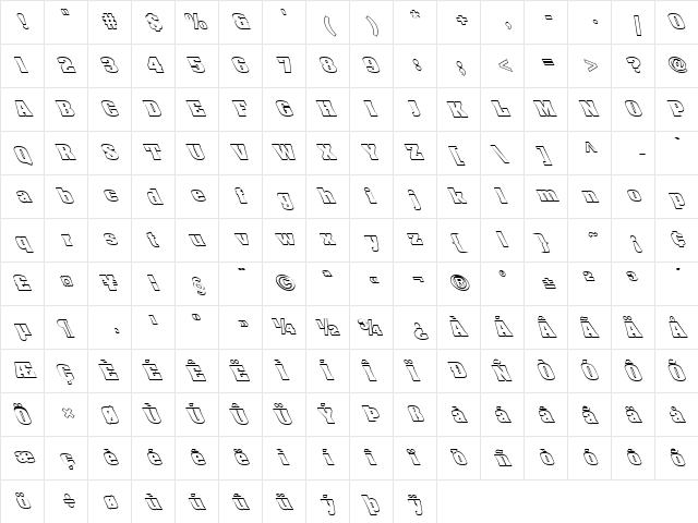 FZ BASIC 52 HOLLOW LEFTY Normal  glyph index