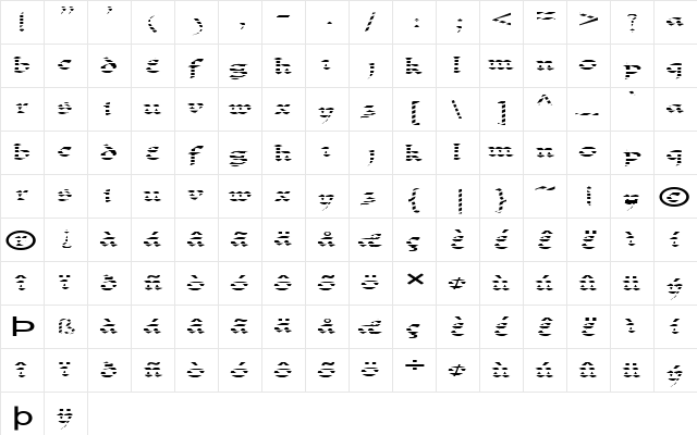 FZ JAZZY 33 STRIPED EX Normal  glyph index