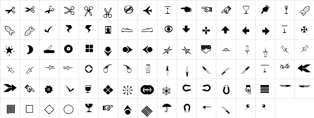 FZ DING 41 Normal  glyph index