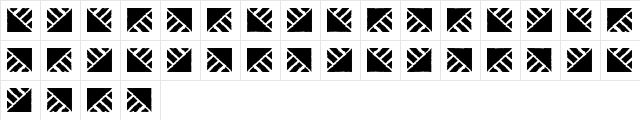 Stoned Regular  glyph index