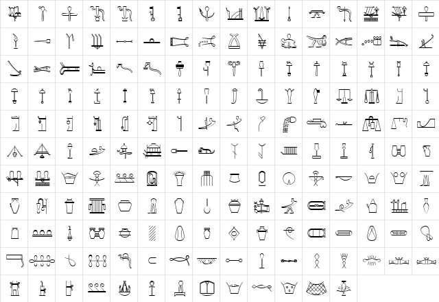 GlyphExtLibAB Medium  glyph index
