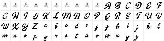 Candy Shop Black Personal Use Regular  glyph index