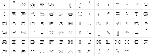 robin ol Regular  glyph index