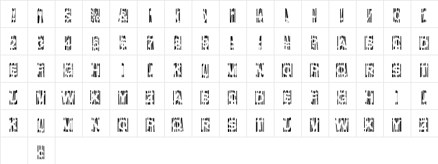Ollie NotGuilty Regular  glyph index
