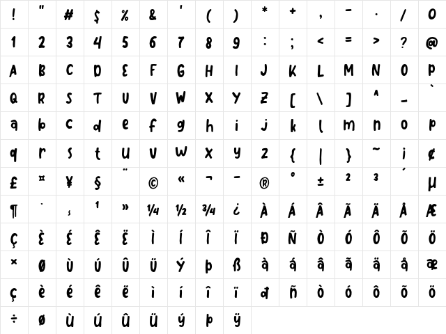 Like Snacking Regular  glyph index