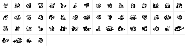 NatureMixICG Regular  glyph index