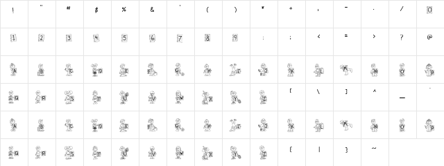 LD Smart Kidz Regular  glyph index