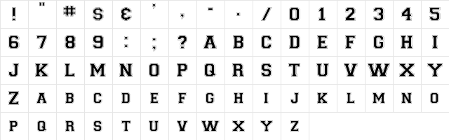 Applegater-Normal Regular  glyph index