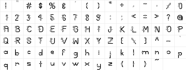 AC3-Roses Regular  glyph index
