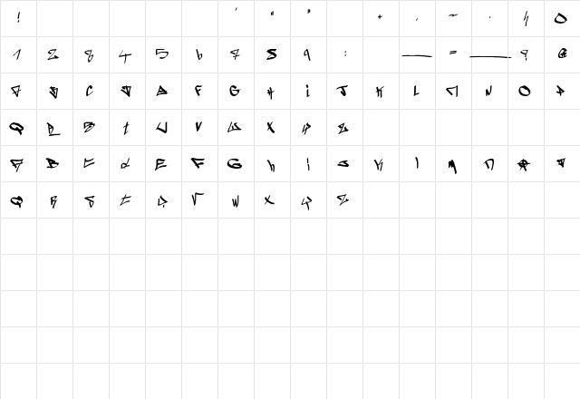 ghettoblasterz Regular  glyph index